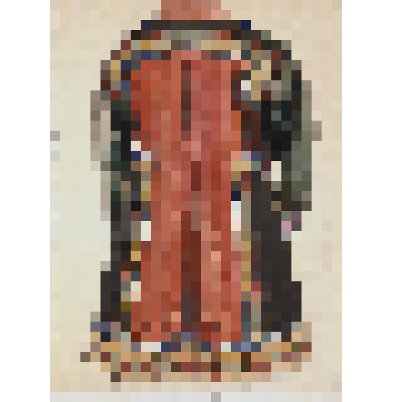 Зарисовка зипуна. Из альбома "Модели одежды и дополнения к ним в характере народного искусства из оленьих шкур, камуса и замши"