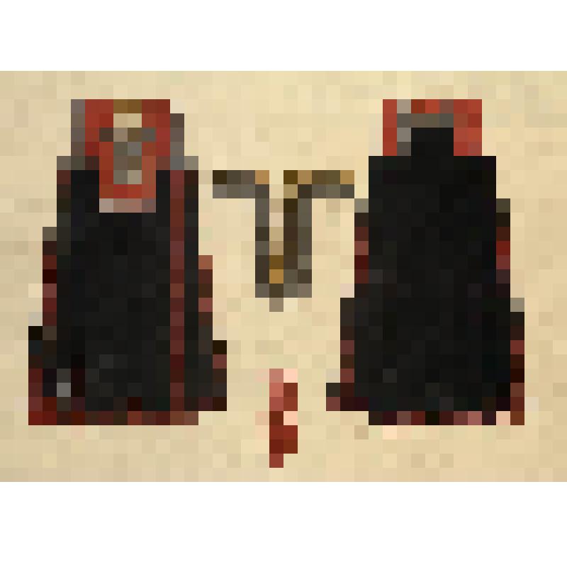 Зарисовка сарафана и его деталей. Из альбома "Орнамент русской народной женской одежды. Женская одежда средне-русской полосы. Отдельные предметы одежды и детали орнамента. Часть III-А."