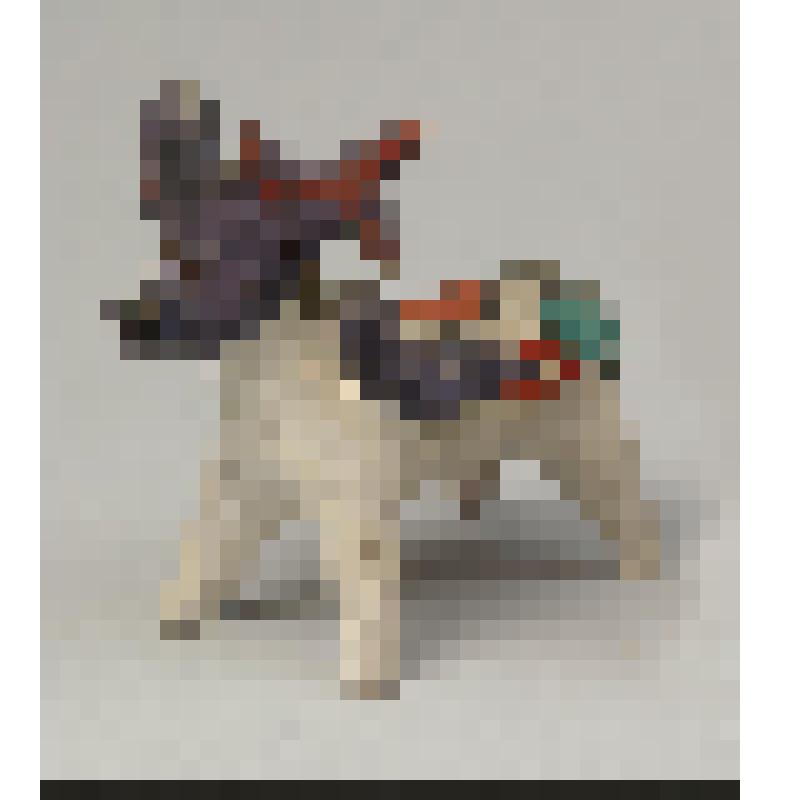 Игрушка глиняная "Олень с птицами по бокам"