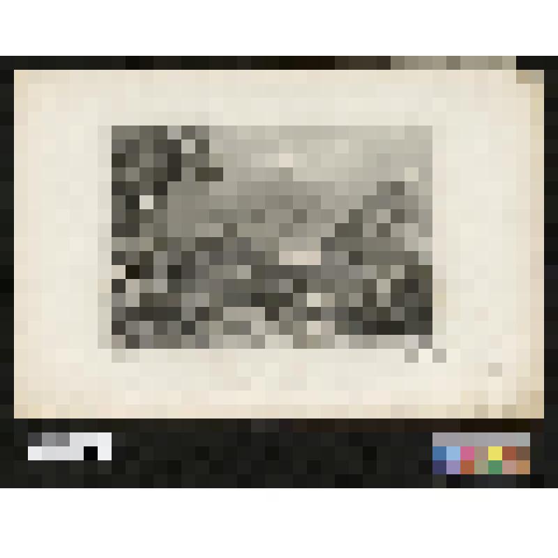 Город Нассау и замок расположенный на обоих берегах реки, на первом плане дорога, двое разговаривающих крестьян и ослик