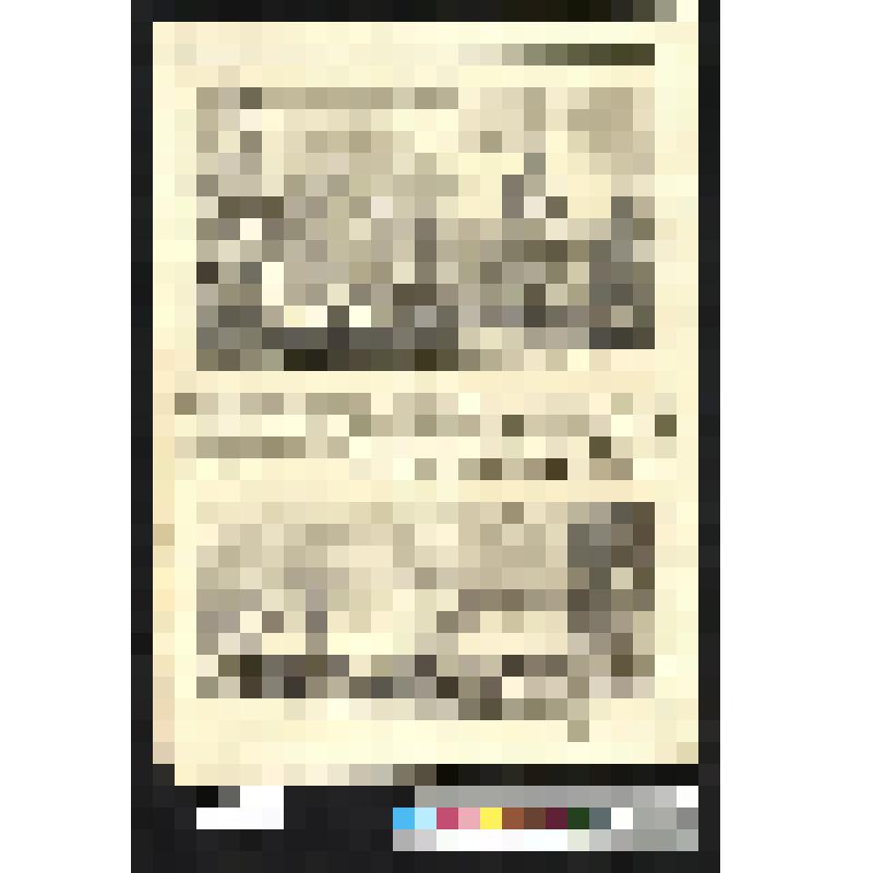 Лист из журнала с гравюрами среди текста. На одной стороне вверху: атака Пантеона и внизу бивуак на площади Пантеона