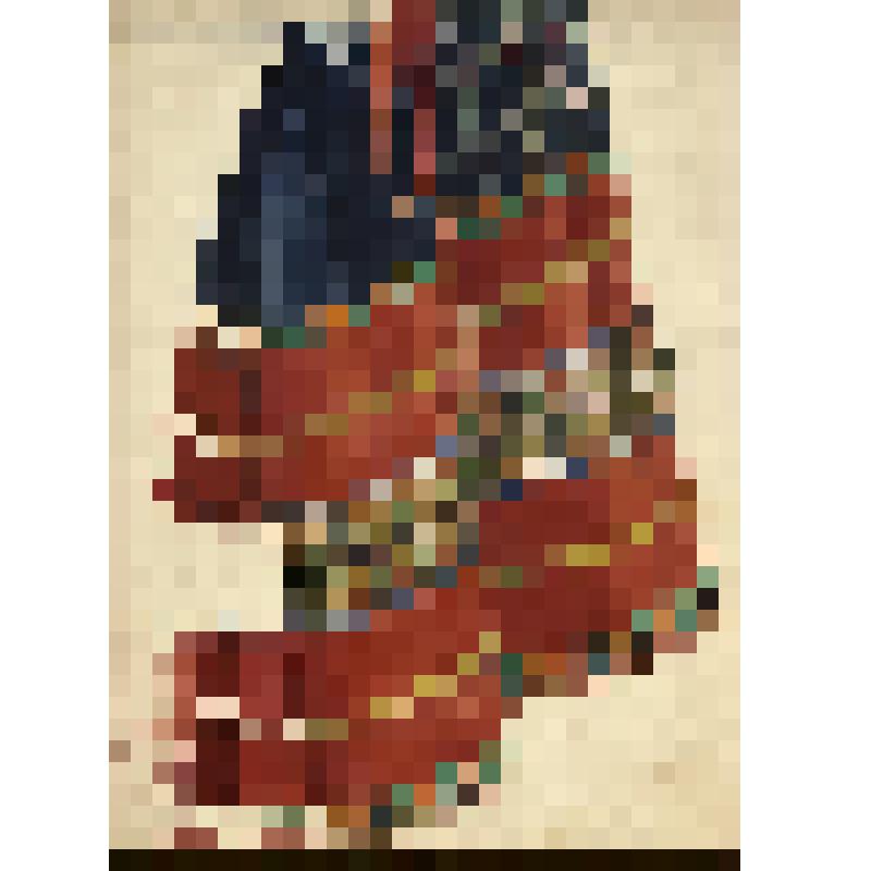 Зарисовка фрагмента поневы. Из альбома "Орнамент русской народной женской одежды. Женская одежда средне-русской полосы. Отдельные предметы одежды и детали орнамента. Часть III-А."