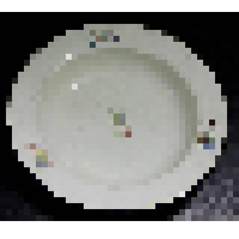 Тарелка эмалированная, глубокая с букетами цветов по борту и дну, из коллекции документальных, фотографических и вещевых материалов о Миловидовой Инне Борисовне (1929-2009), кандидате биологических наук, преподавателе биофака Саратовского государственного