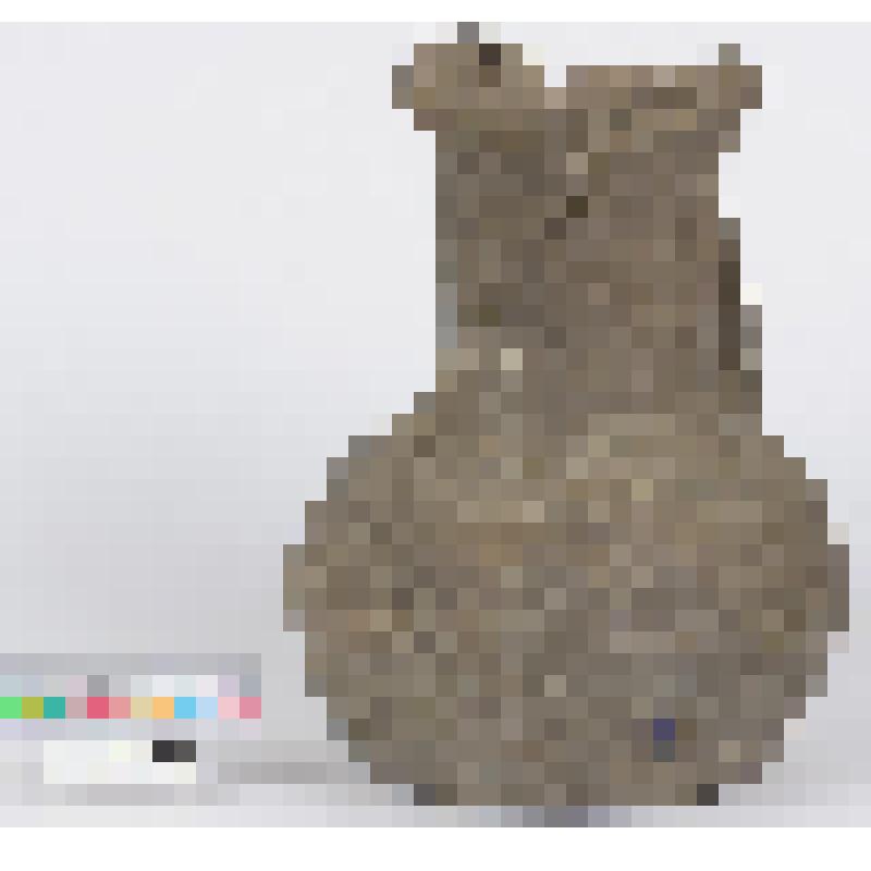 Сероглиняный кувшин с шаровидным приземистым туловом и цилиндрическим ойнохоевидным горлом