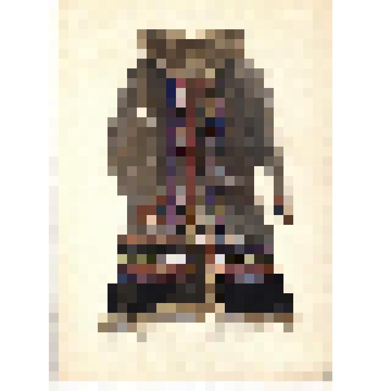 Зарисовка долгане. Из альбома "Модели одежды и дополнения к ним в характере народного искусства из оленьих шкур, камуса и замши"