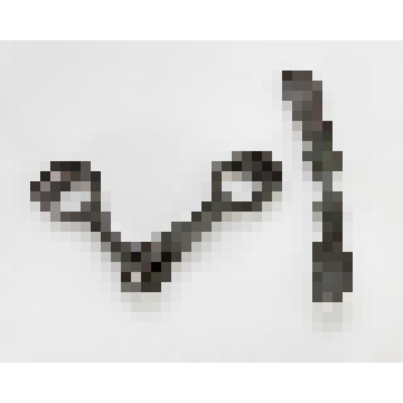 Удила медные массивные с двойными кольцами, с полукруглой поперечной перегородкой