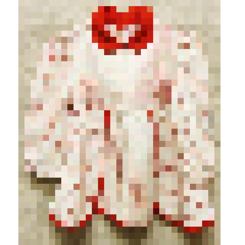 Платье детское с красным воротником