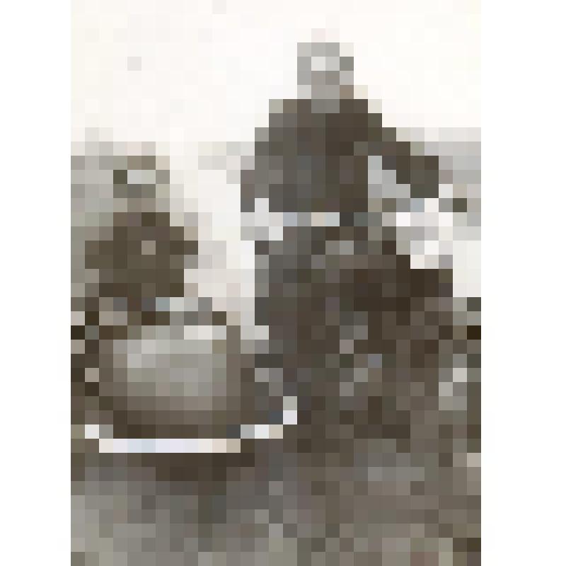 Фотография сюжетная. Трапезников А.А. на  испытаниях. Поездка на мотоцикле в Петрищево  к Зое Космодемьянской. 
Московская область.1952 г