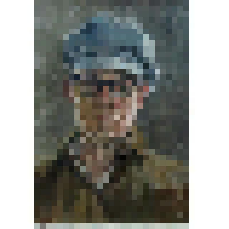 Этюд. Портрет мужчины в голубой кепке