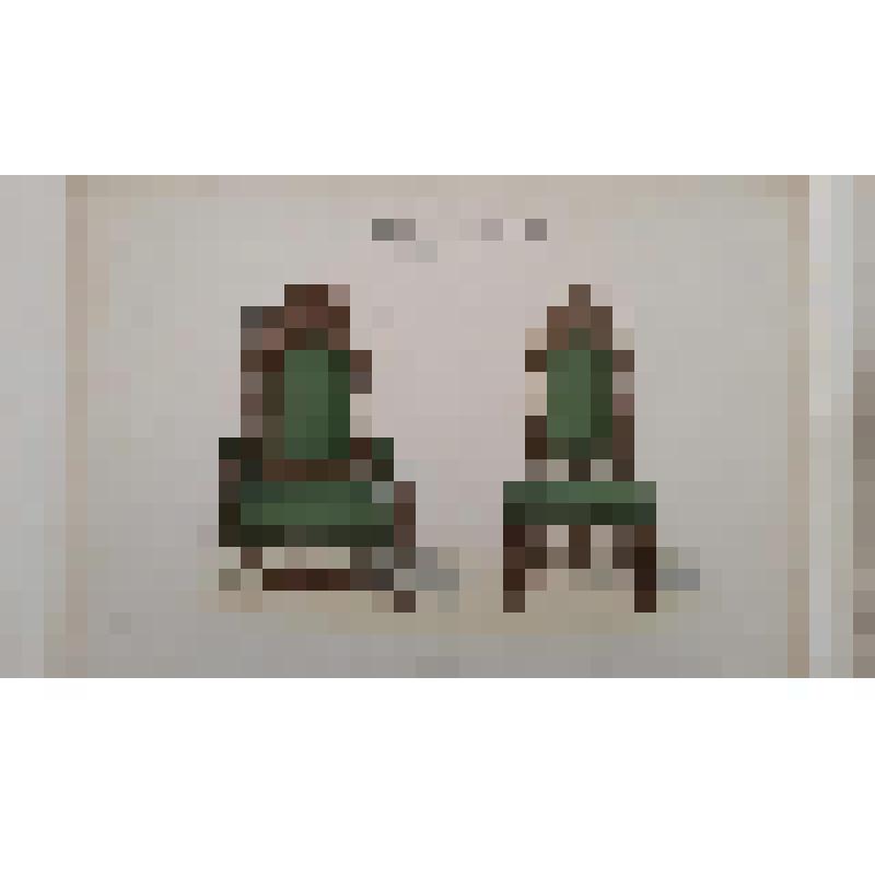 из издания "Le garde-meble Collection de Sieges". Вып. 132. Париж. Стул и кресло в духе эпохи Ренессанс с резной спинкой в зеленых тонах (см. лист №774). Лист № 775