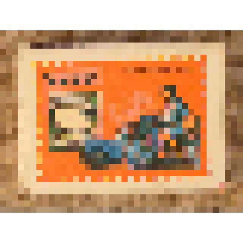 Коробок спичечный сувенирный "Современная почта", из набора спичек сувенирного "Из истории Отечественной почты". 1989 г