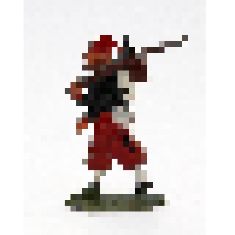 Коллекция оловянных солдатиков.  Шагающий солдатик турецкой армии на постаменте, с ношей