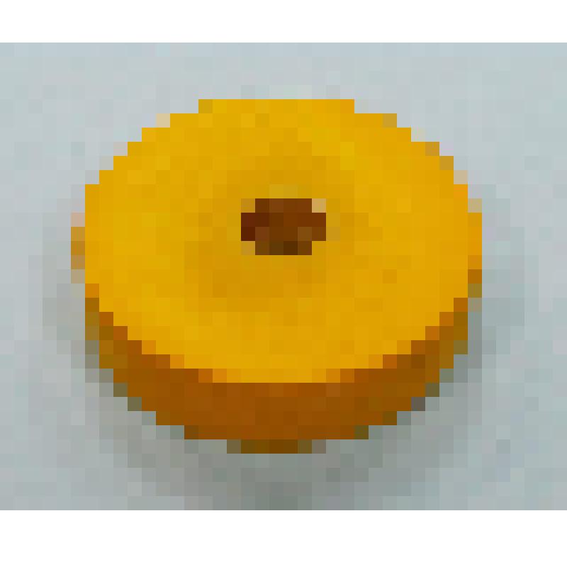 Кольцо желтое со сквозным отверстием. Деревянной игрушки "Пирамидка цилиндрическая"