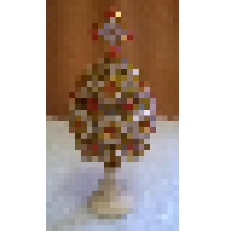 Сувенир. Яйцо пасхальное декоративное на подставке, оплетенное бисером и бусинами