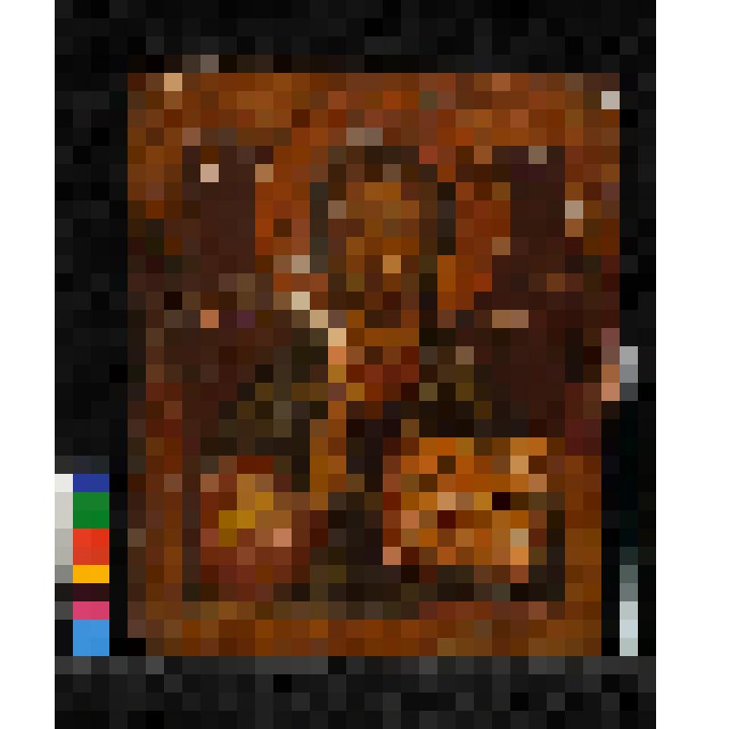 Господь Вседержитель, с избранными святыми на полях. Икона