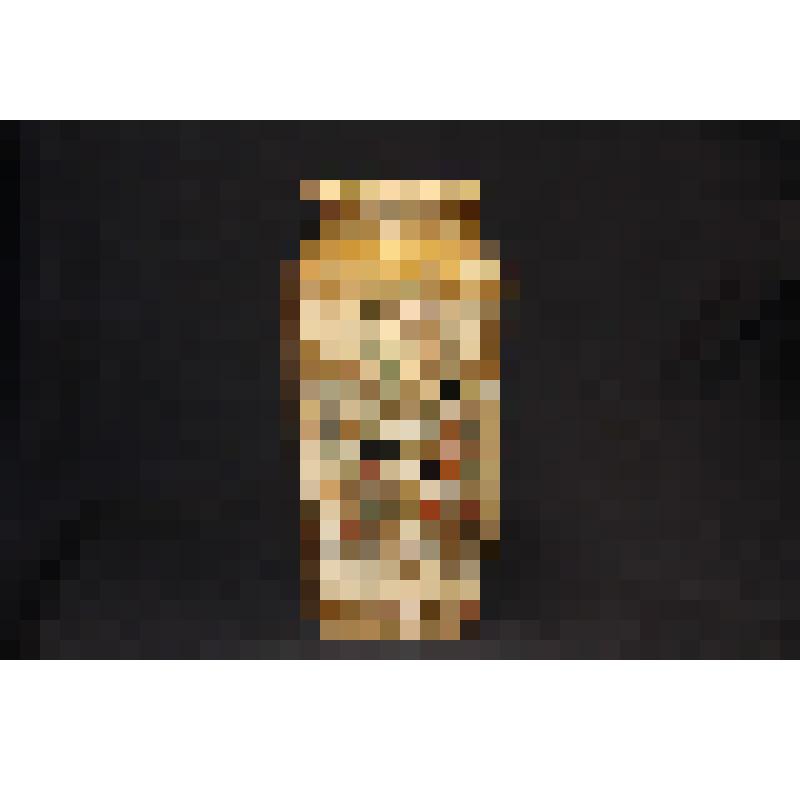 Ваза шестигранная с изображением бытовых сцен и цветочного орнамента