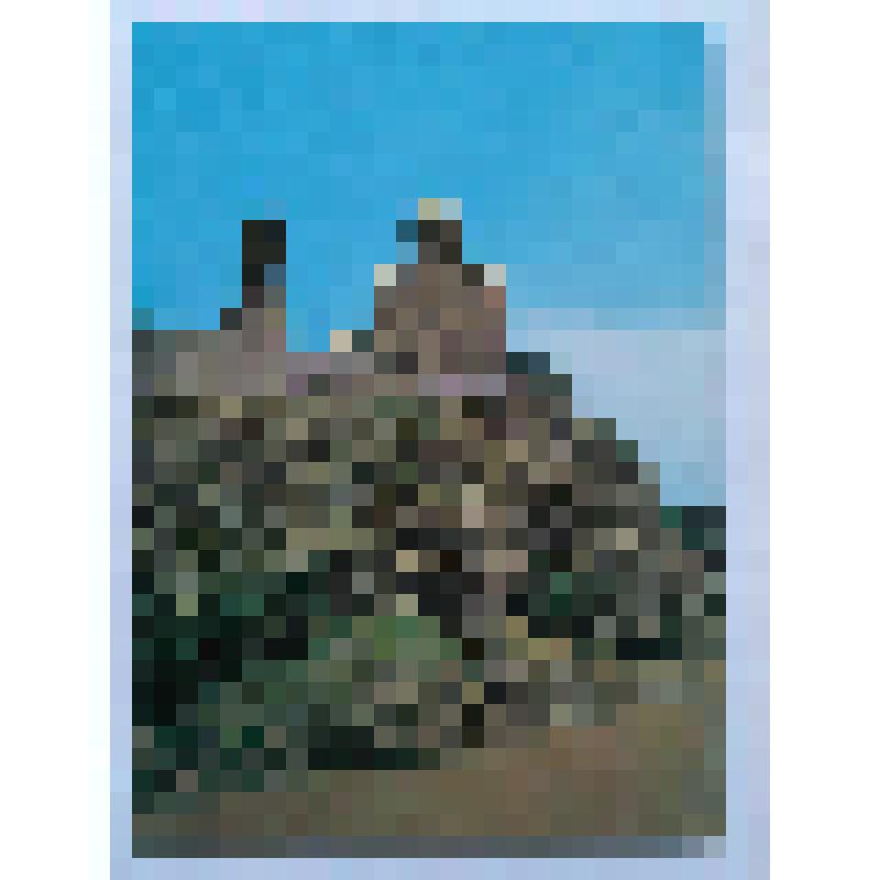 Тбилиси. Памятник В.Горгасалу.1970. Канделаки Т.; Амашукели Элгуджа Давидович. Общий вид монумента на скале над Курой. Изд-во "Планета", Москва. 1-я Обр. тип
