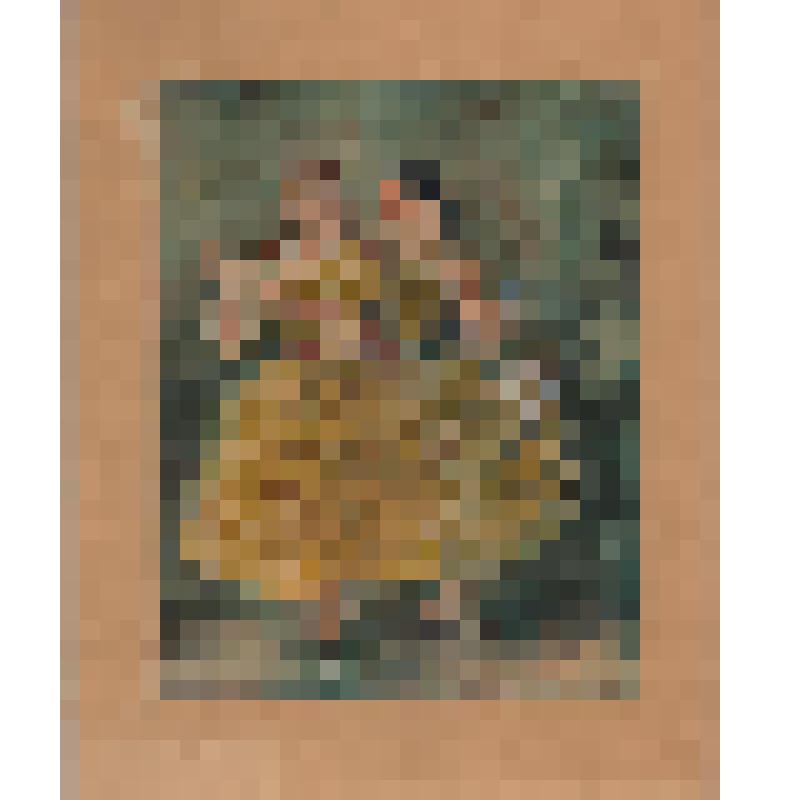 Эскиз костюмов сестер  Неженовых к спектаклю "Женитьба Бальзаминова". Центральный театр Красной армии