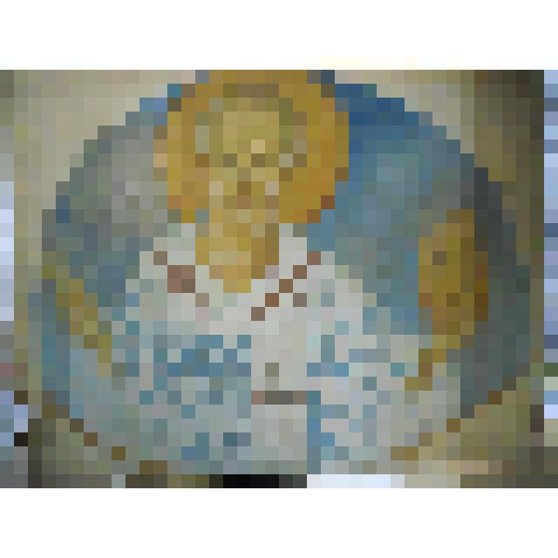 Собор Рождества Богородицы. Ферапонтов монастырь. 1490 г. Роспись 1500-1502 гг.,; Ферапонтов монастырь, осн. 1398 г. Вологодская  обл., Ферапонтово. Ферапонтов монастырь. XVI-XVII вв. Рождественский собор. Копия фрески Дионисия: образ святителя Николая Чу