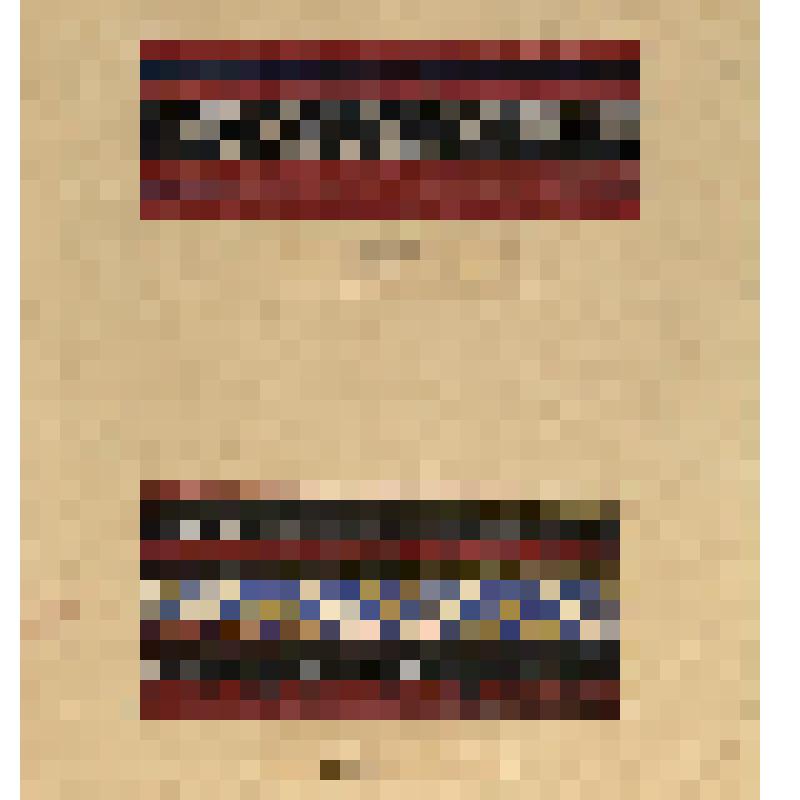 Зарисовка фрагмента навершника и полотенца. Из альбома "Народное ткачество Рязанской области"