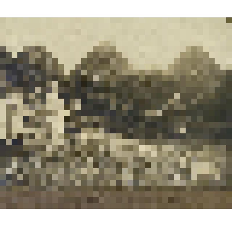 Фотоотпечаток. Конный привод на гумне и веялка. Мещеряки