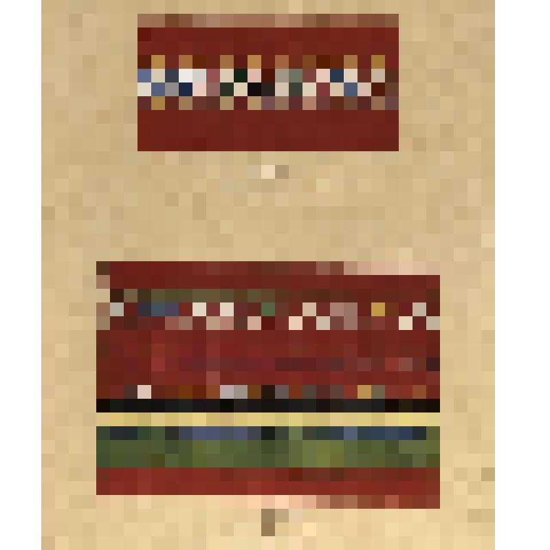 Зарисовки фрагментов навершников. Из альбома "Народное ткачество Рязанской области"