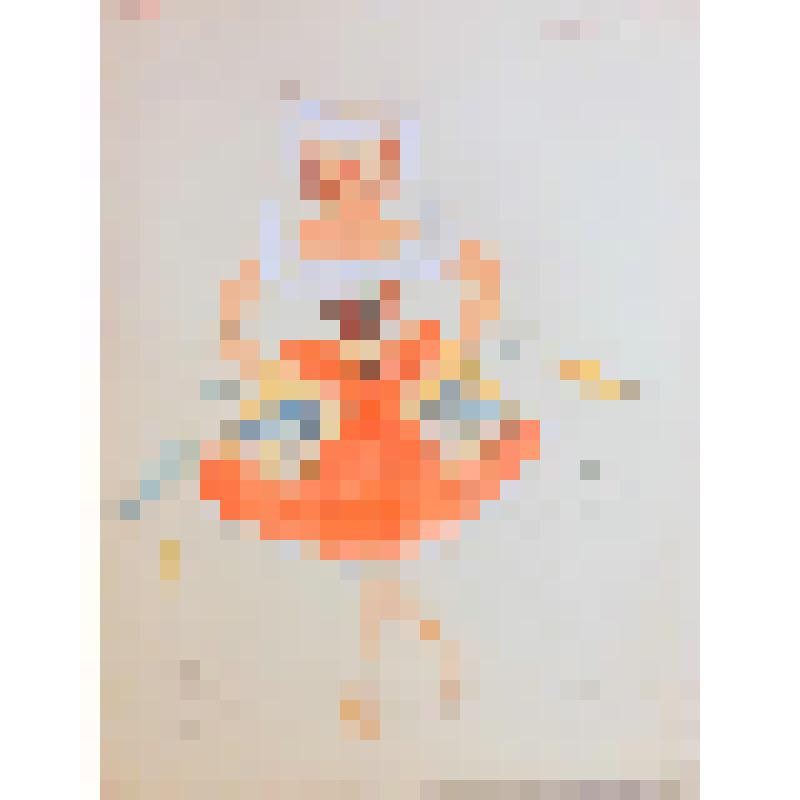 Эскиз костюма. Женский персонаж миманса. "Золотой ключик". Москва, Московский академический музыкальный театр им. К.С. Станиславского и В.И. Немировича-Данченко