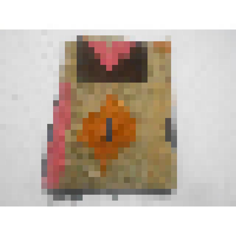 Палас домотканый красно-синего цвета