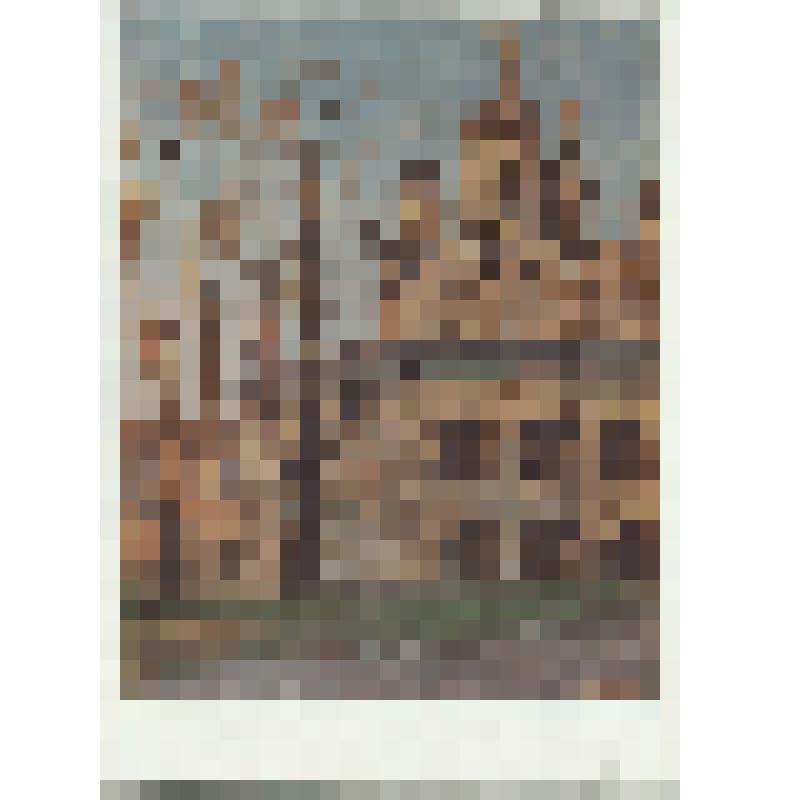 Преображенский собор (1516 г.) Спасского монастыря. Общий вид с западной стороны. Ярославль. Репродукция работы худ. Храпака Г. В