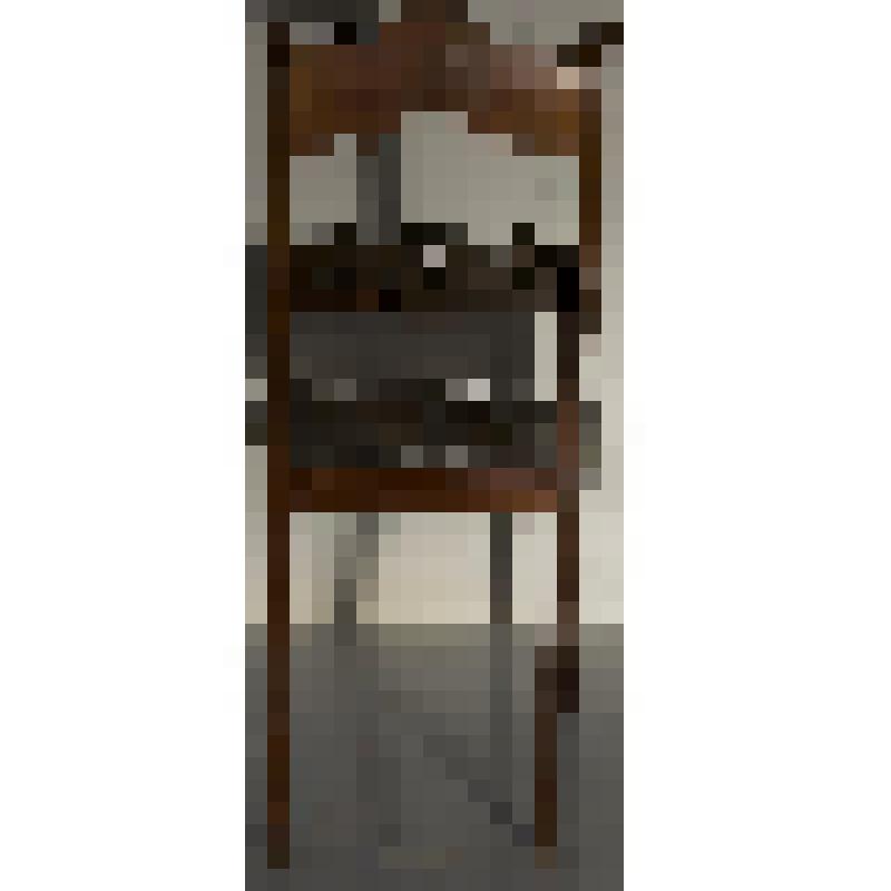 Стул красного дерева с плетеным камышовым сиденьем, со спинкой в виде двух поперечных  щитков