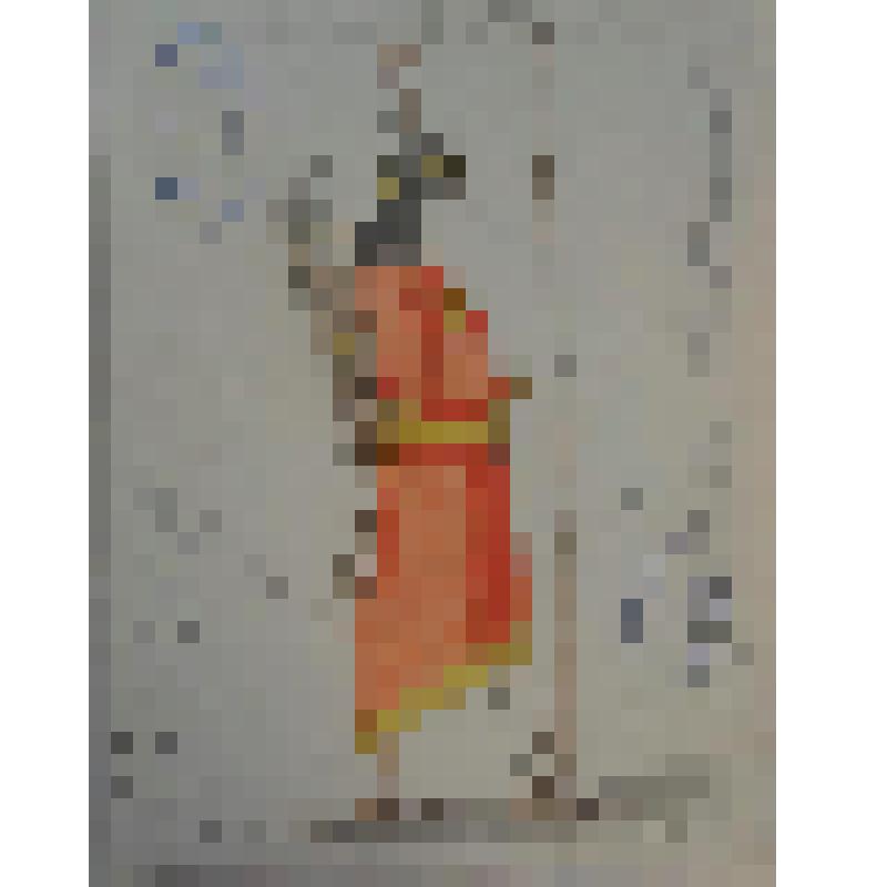 Эскиз мужского костюма. Солдат из охраны короля. "Царь Кандавл". Москва, Императорский Большой театр]