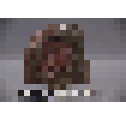 коллекция В.Ф. Лагодича. Талисман каменный стоящий, выполнен в виде головы человека. В центре камня вырезано лицо в обрамлении волос.Необработанный камень создает вокруг лица арку. Камень темно бардового цвета (мрамор)