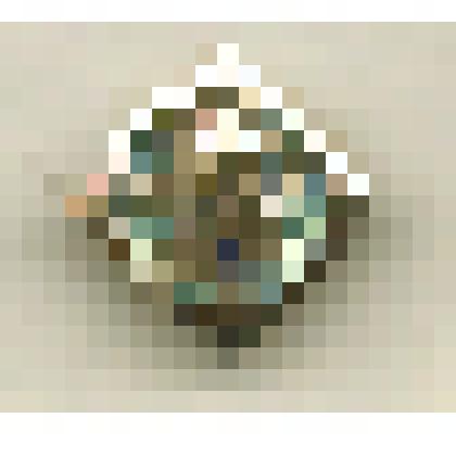 Значок нагрудный ученика пятого класса, члена пионерской организации им. В.И.Ленина; ромбовидной формы; серебристого, бирюзового и синего цвета; с булавочным креплением. Из коллекции по теме "Пионерская организация им. В.И.Ленина"