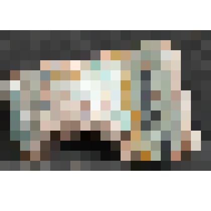 Изразец печной карнизный рельефный полихромный. Фрагмент