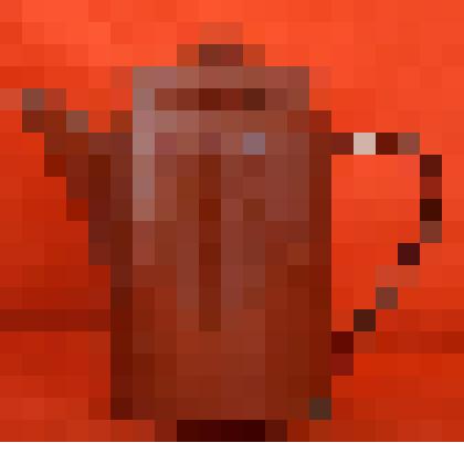 Кофейник коричневого цвета, эмалированный,