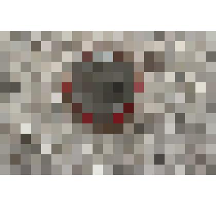 Значок круглый. пластиковый, серый с красной каймой с объёмным изображением портрета Ленина в профиль