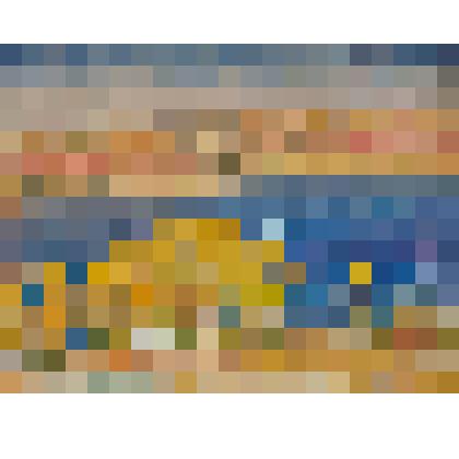 Пейзаж с синей водой