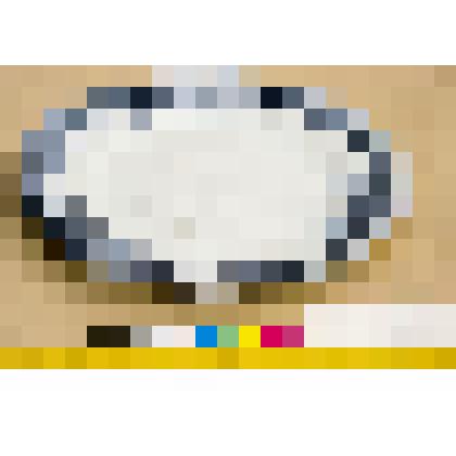 Тарелка мелкая обеденная фаянсовая белая, со смешанным орнаментом синего цвета, из столового сервиза "Lima"