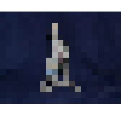 Статуэтка фарфоровая, полихромная, по мотивам русской народной сказки "По щучьему велению" - Емеля со щукой серо-бело-оранжево-бежевых тонах