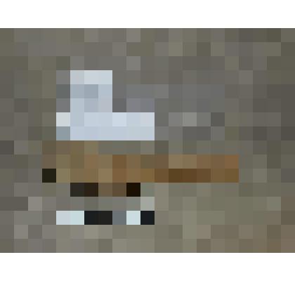 Пестик в виде уплощенной лопасти на продолговатой изогнутой ручке