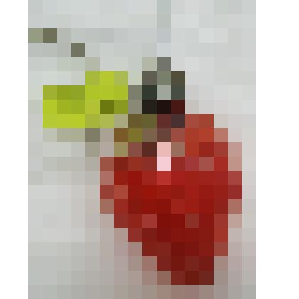 Елочное украшение, клубничка красная прозрачная