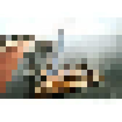 Ф/цв. Представители СМИ и строители на строительстве 1-й линии автомоста через Волгу у с. Пристанное. Строительный кран. 2000