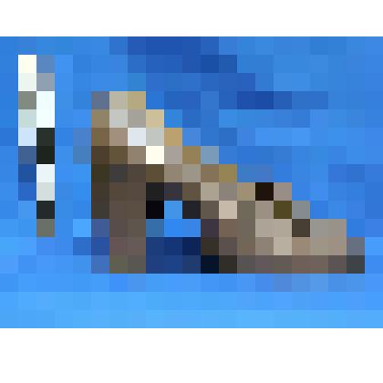 Обувь XIX-XX вв. Туфля женская светло-коричневого цвета. Украшена бантом с металлической пряжкой желтого цветаи фигурной строчкой