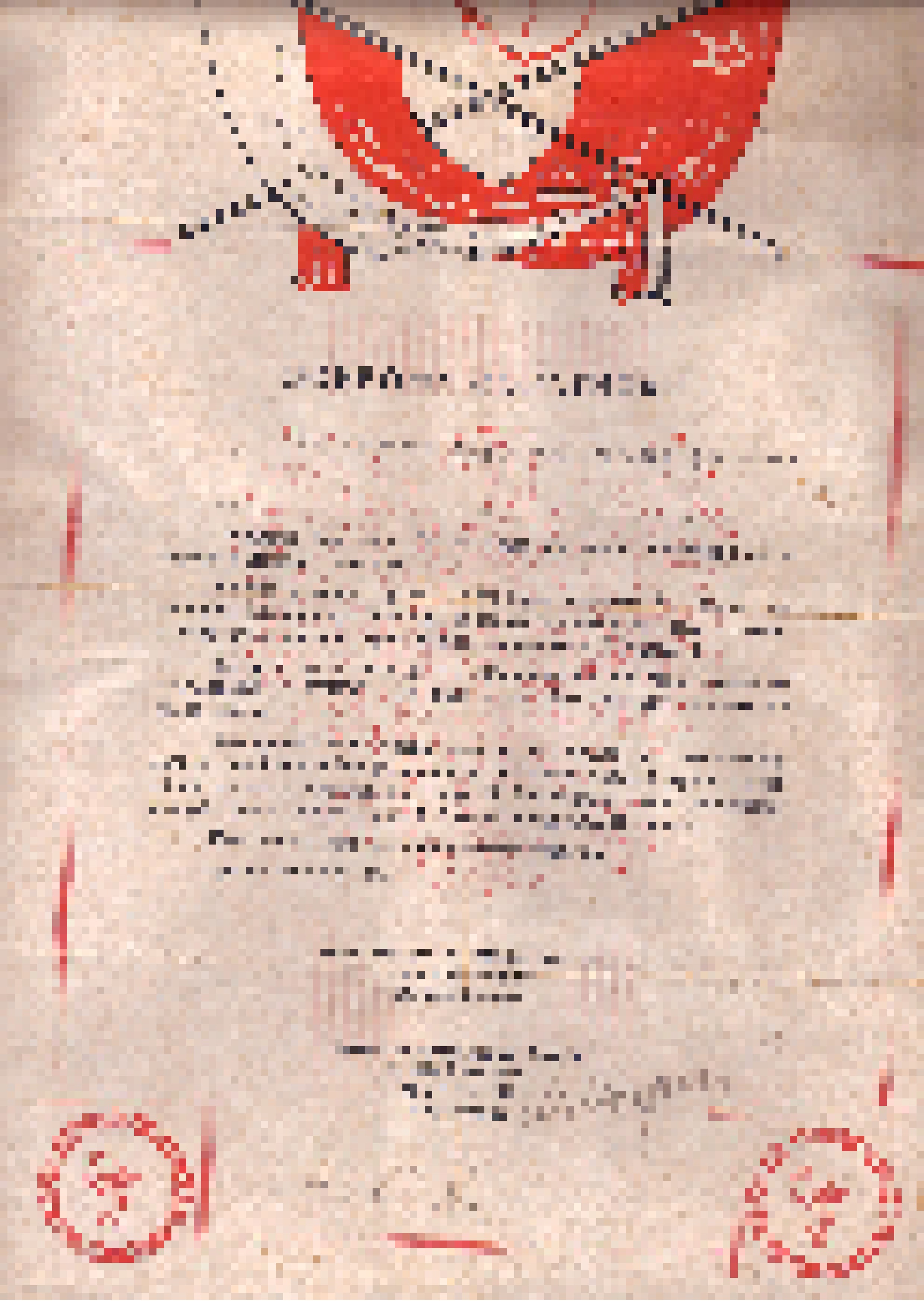 Благодарственная  грамота Румянцевой Серафиме Васильевне  за службу в Войске Польском