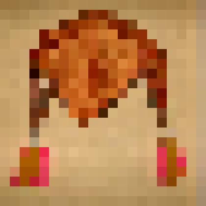 Головной убор женский оранжевого цвета в форме косынки "сорока"