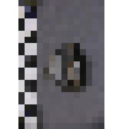 коллекция В.Ф. Лагодича. Талисман каменный выполненный в виде головы человека. Лицо вырезано на широкой грани. Камень черного цвета с прожилками коричневого