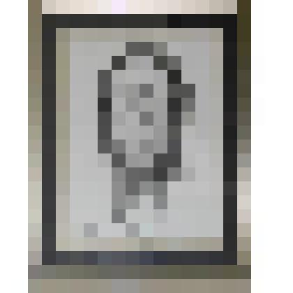 Графическое произведение "Бабушка в красном", из серии "Уходящие лики России"