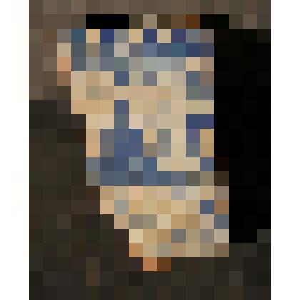 Изразец печной, стенной, гладкий расписной. Фрагмент: правая часть