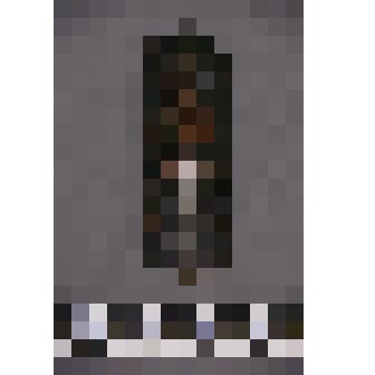 коллекция В.Ф. Лагодича. Талисман на металлической пластине, по мотивам изваяний окуневской культуры. С изображением 3-хглазого женского божества с грудями, прорезанными глазами и ртом. Между грудей расположены 3 солярных знака (круг с точкой в центре)