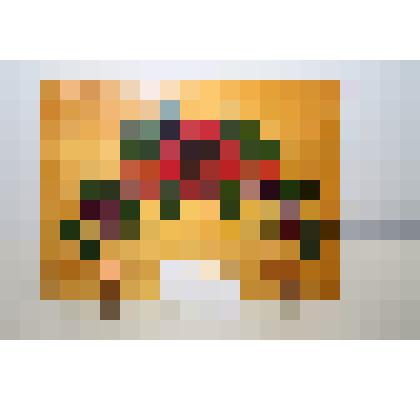 Вешалка двухколковая с городецкой росписью в виде цветов